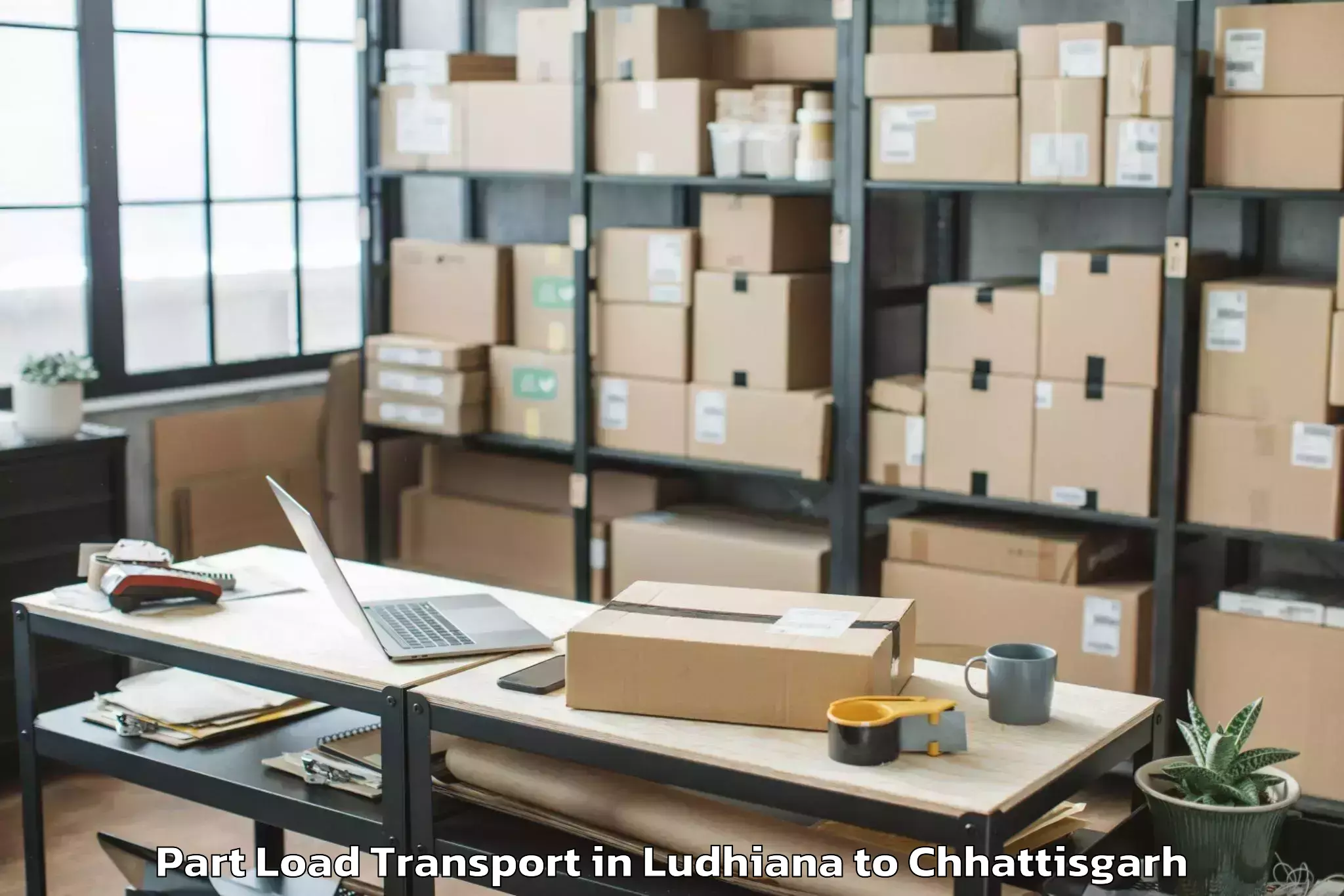 Ludhiana to Dabhra Part Load Transport